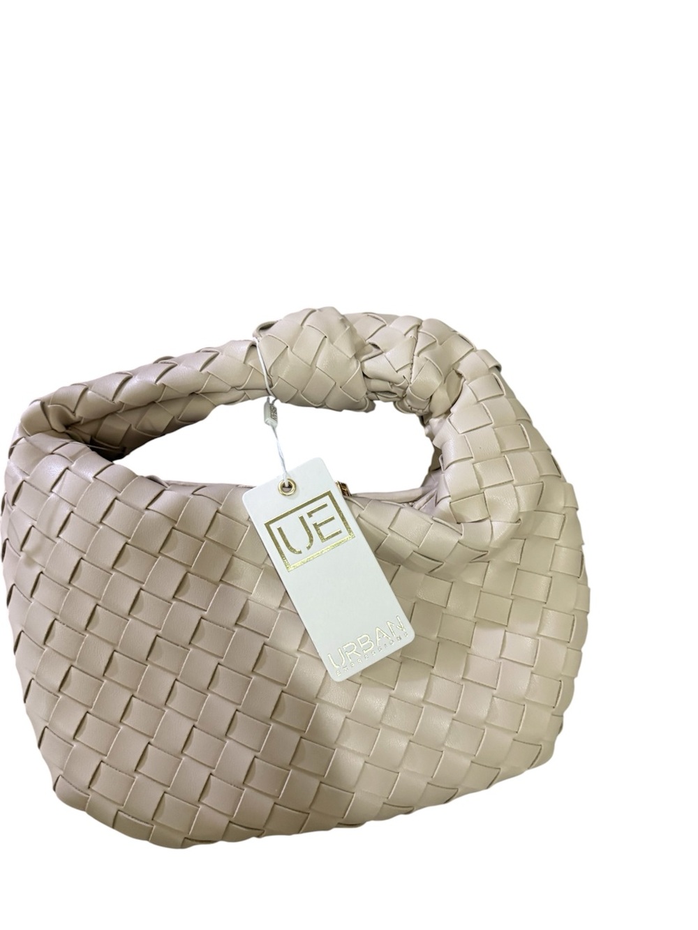 Urban Outfitters Braided Woven Shoulder Bag - Beige Cream